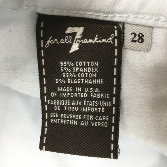 7 FOR ALL MANKIND Very Light Blue The Slim Cigarette 5 Pocket Logo Buttons Jeans - Picture 3 of 16